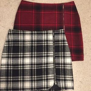Plaid mini skirt